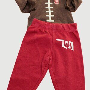 Baby Sooner long sleeve onesie and sweatpants